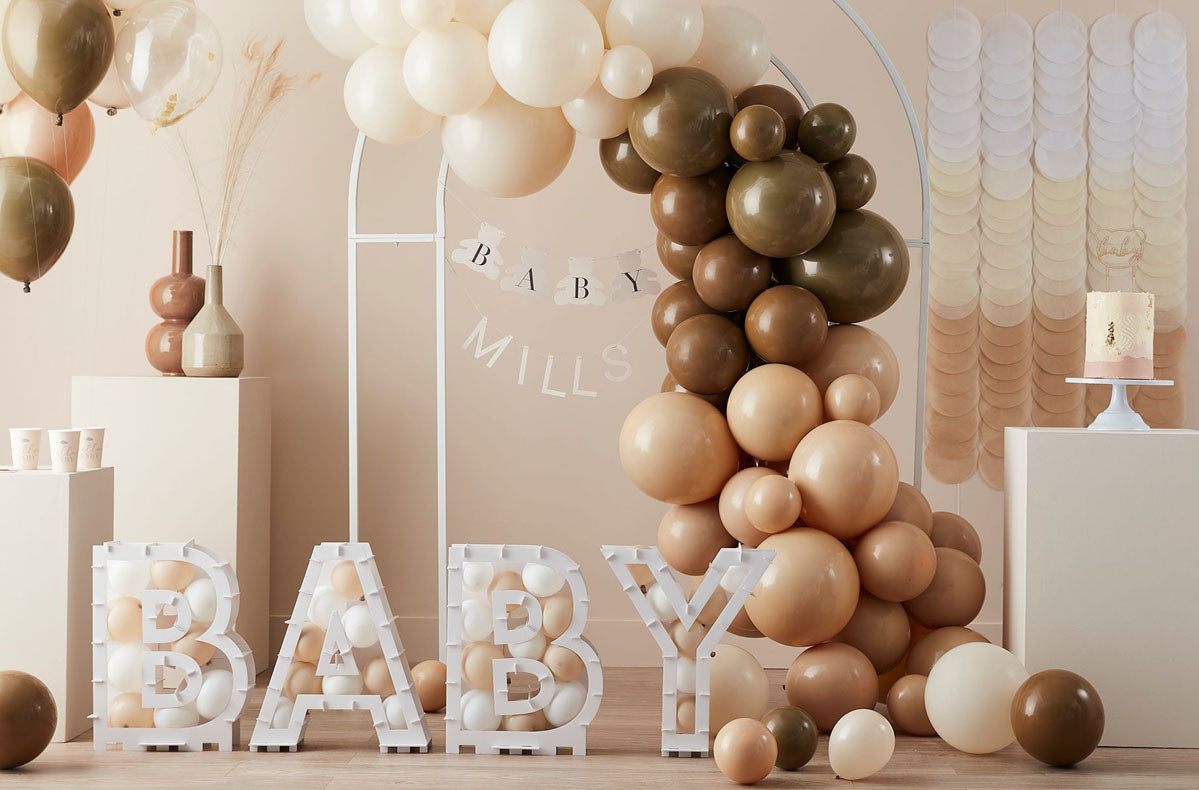 baby shower y decoración de globos de revelación de género