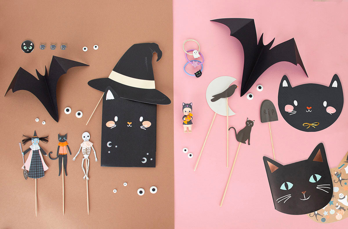 Decoration Halloween thème chat noir