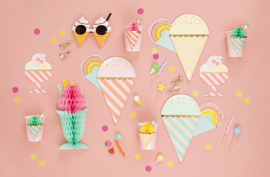 Birthday ice creams and sorbets