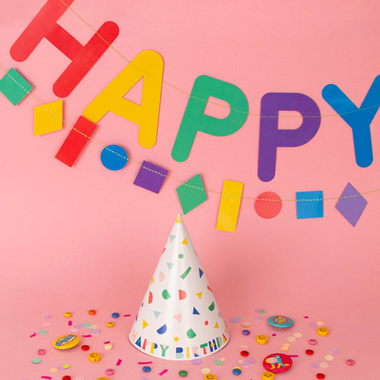 8 sombreros puntiagudos de feliz cumpleaños para fiesta de cumpleaños