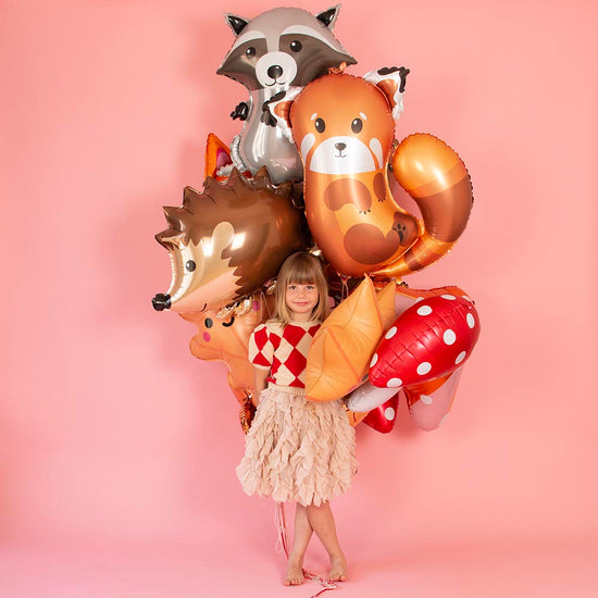 Ballon hélium hérisson pour deco anniversaire animaux des bois