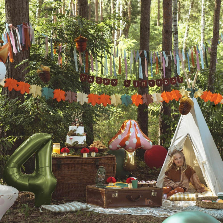 guirlande en accordeon feuilles d'érable pour une déco d'automne à réutiliser tous les ans