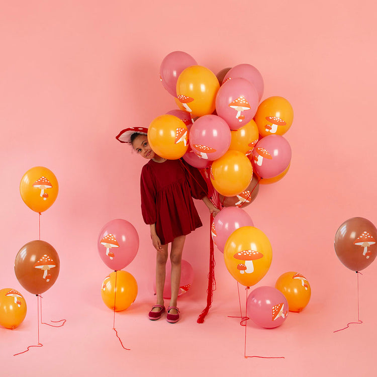 Ballons de baudruche : 5 ballons champignons