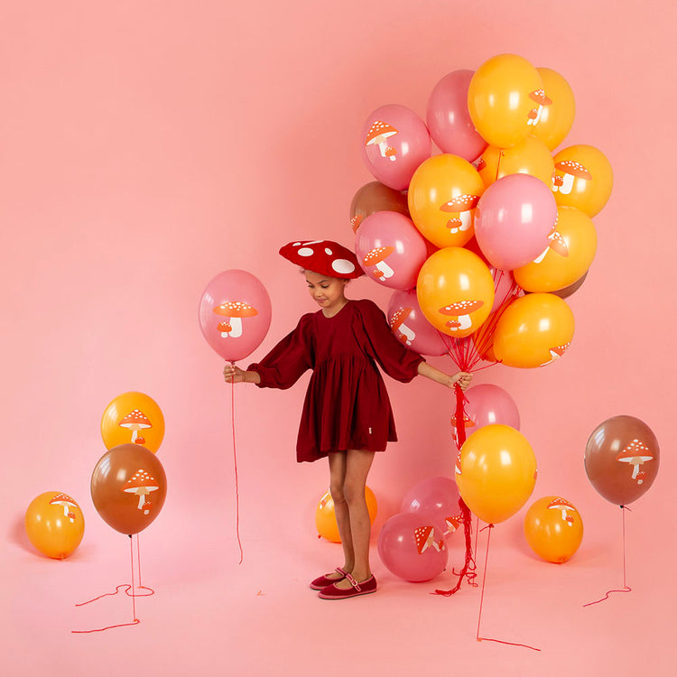 Ballons de baudruche : 5 ballons champignons