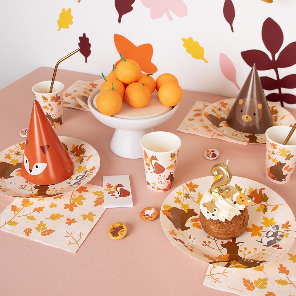 Serviettes En Papier Motifs Feuilles D'automne - Lot De 20 - 33x33 Cm - 3 épaisseurs - Fabriqué En Allemagne - Décoration De Table