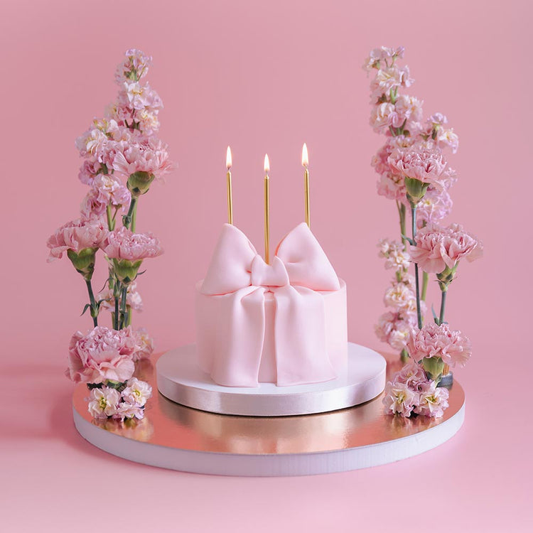 12 bougies anniversaire dorées : deco gateau anniversaire chic