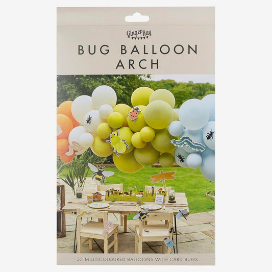 Arche de ballons insectes : decoration anniversaire printemps
