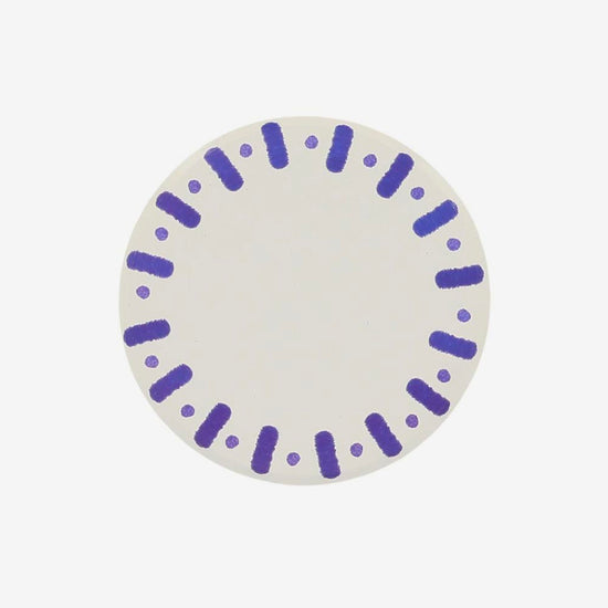 Petites assiettes bleues pour baby shower ou pique-nique