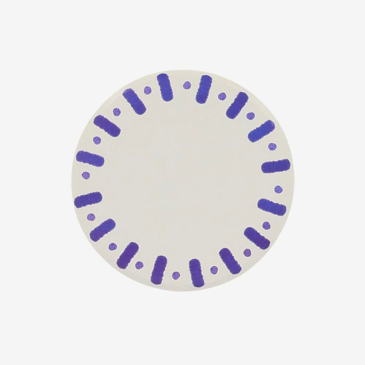 Petites assiettes bleues pour baby shower ou pique-nique