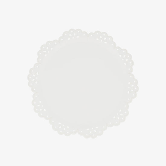 Assiettes papier effet dentelle, idéales pour garden-party