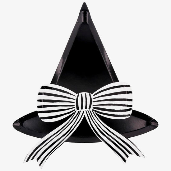 8 assiettes en carton chapeau de sorcière meri meri pour déco table halloween 