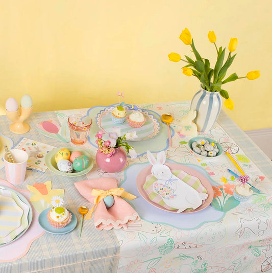 8 assiettes lapin mignon - Décoration de Pâques 