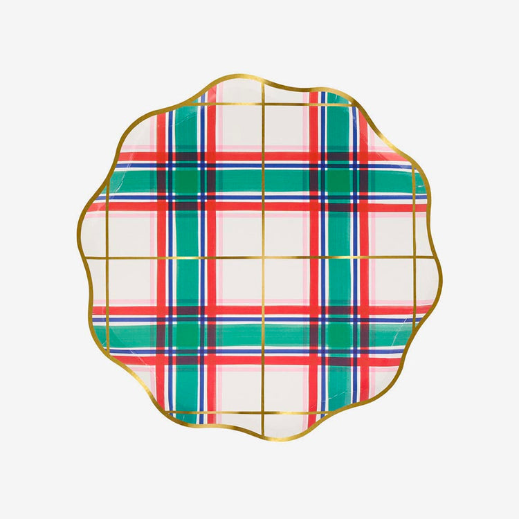 comment dresser une table noel originale avec assiettes en carton tartan meri meri