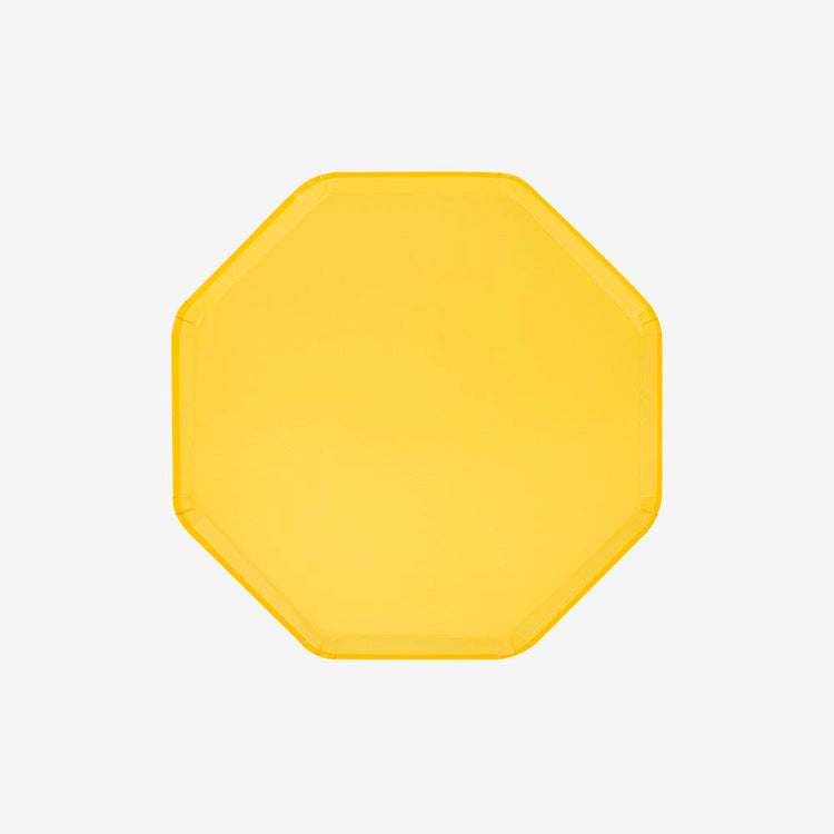 Ajoutez une touche acidulée à votre fête avec ces assiettes jaune citron