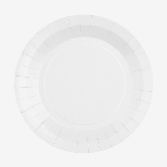 10 assiettes en carton blanches : decoration de table chic