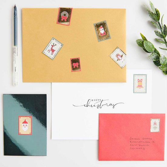 Noël - Faux timbres de Noël pour décorer cartes