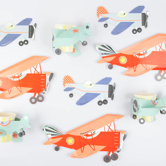 Serviettes en papier : 16 serviettes forme avion