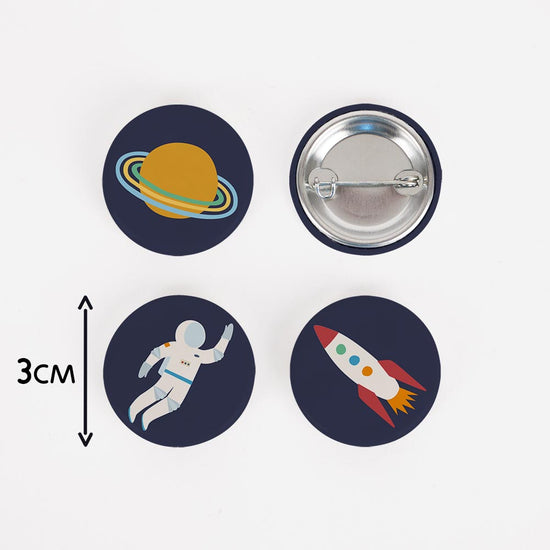 Badge astro pour anniversaire galaxie ou espace