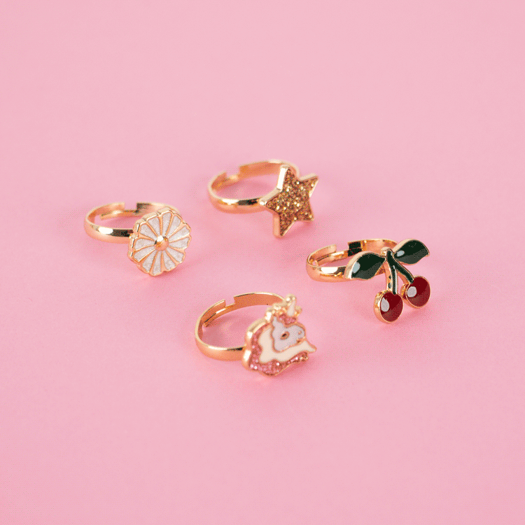 Bagues réglables licorne : cadeaux pochettes surprises anniversaire enfant 