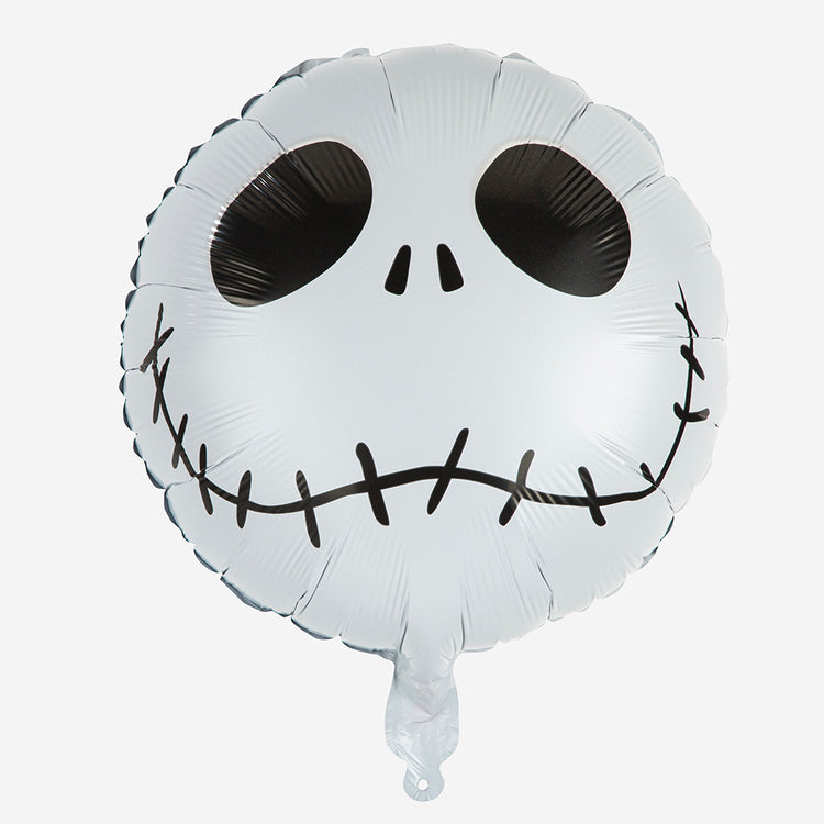 Ballon aluminium tête Jack : decoration halloween chic et originale 