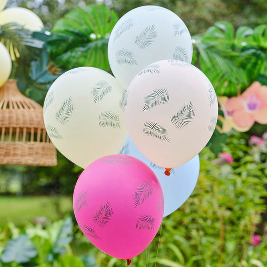 Palm leaf balloons for balloon decor