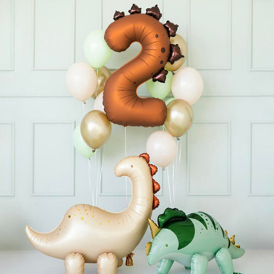 Ballon chiffre 2 décoration anniversaire dino