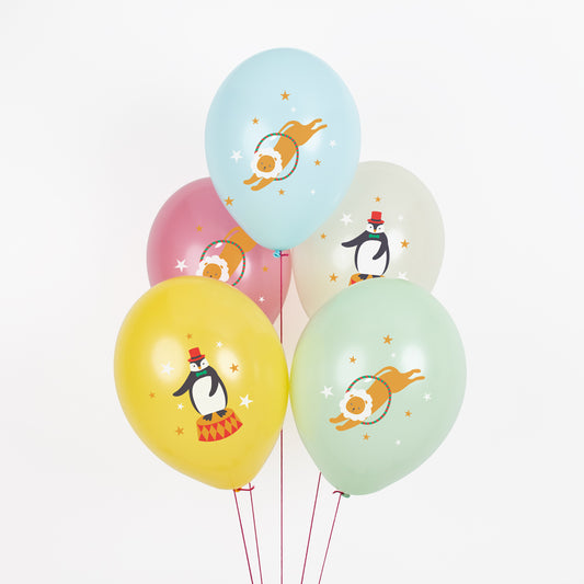 5 ballons cirque pour anniversaire enfant festif