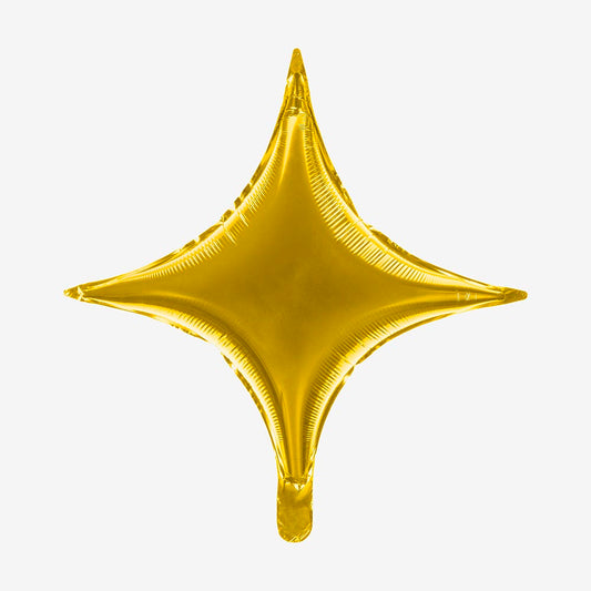 Ballon étoile doré à 4 branches pour décoration de fête