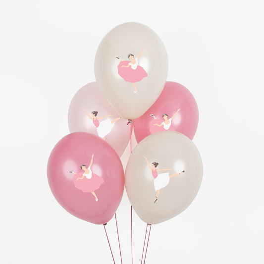 Ballons de baudruche : 5 ballons ballerines roses