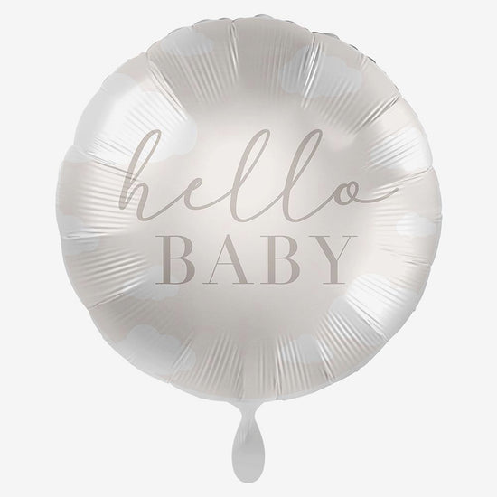 Ballon Baby Shower Hello Boy 45 cm air ou hélium