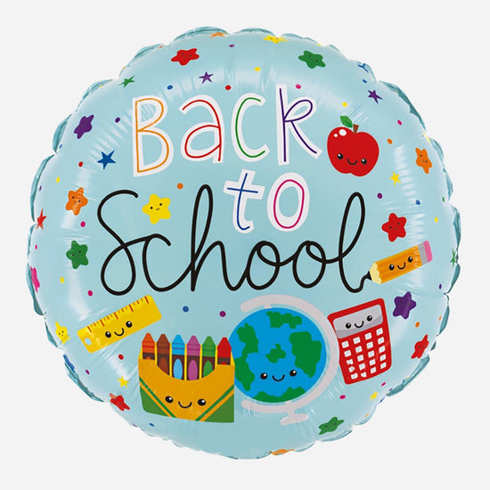 Ballon mylar Back to school : deco salle pour rentrée scolaire