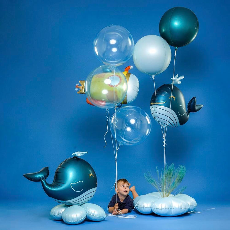 Ballon baleine souriante parfait pour déco anniversaire unique