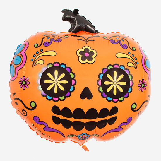 Ballon citrouille Dia de los muertos : deco anniversaire Frida Kahlo