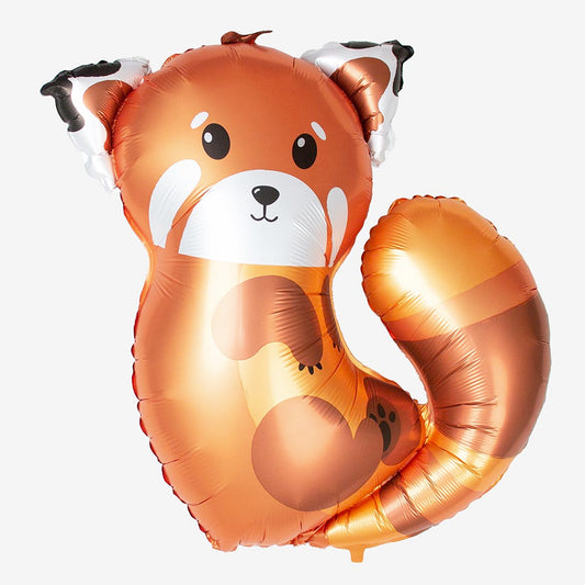 Anniversaire foret : ballon panda roux compatible hélium