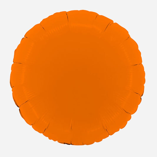 Ballon mylar pastille orange mat : deco anniversaire safari