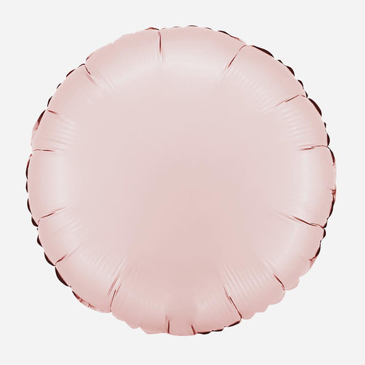 Ballon mylar pastille rose pastel : deco anniversaire fille