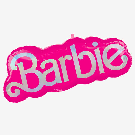 Ballon helium logo Barbie : decoration anniversaire fille