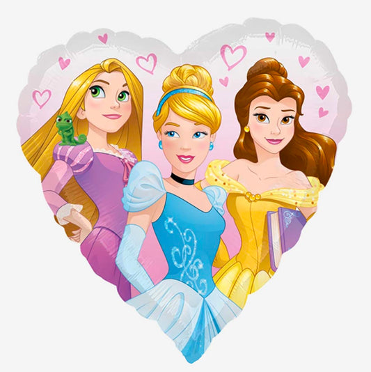 Ballon coeur princesses Disney : decoration anniversaire disney