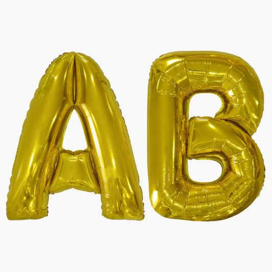 Giant golden letter balloon