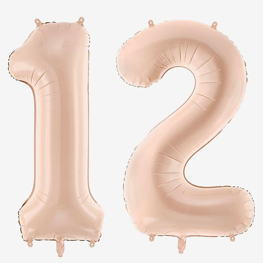 Ballon helium géant - ballon géant chiffre beige