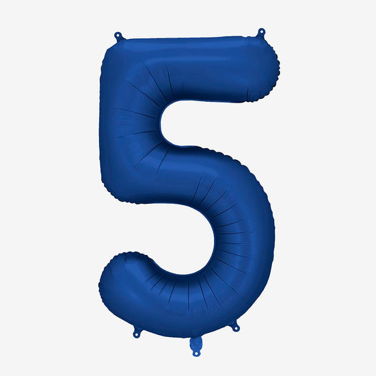 Ballon hélium chiffre XXL bleu, parfait pour  fille