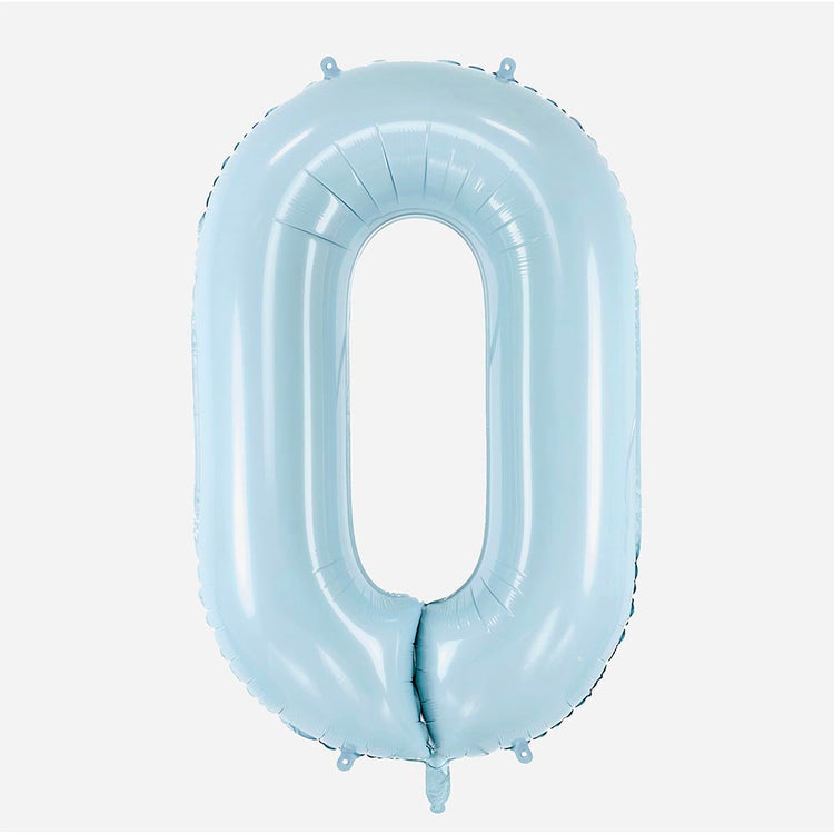 Ballon helium chiffre bleu géant chiffre 0 à 9 pour decoration