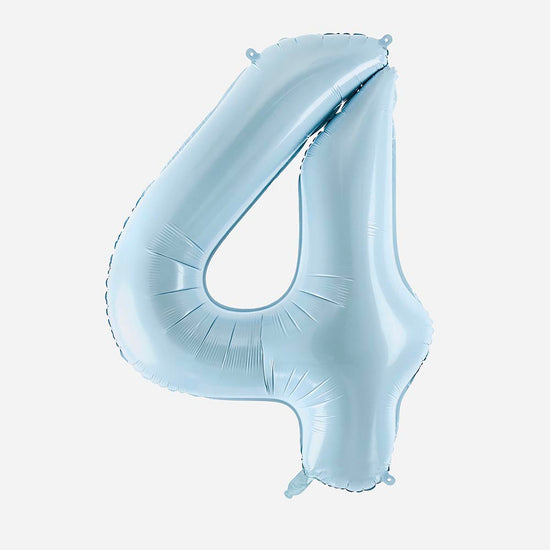 Ballon helium chiffre bleu géant pour deco anniversaire enfant