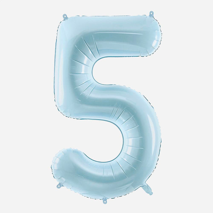 Ballon helium chiffre bleu géant pour deco anniversaire adulte