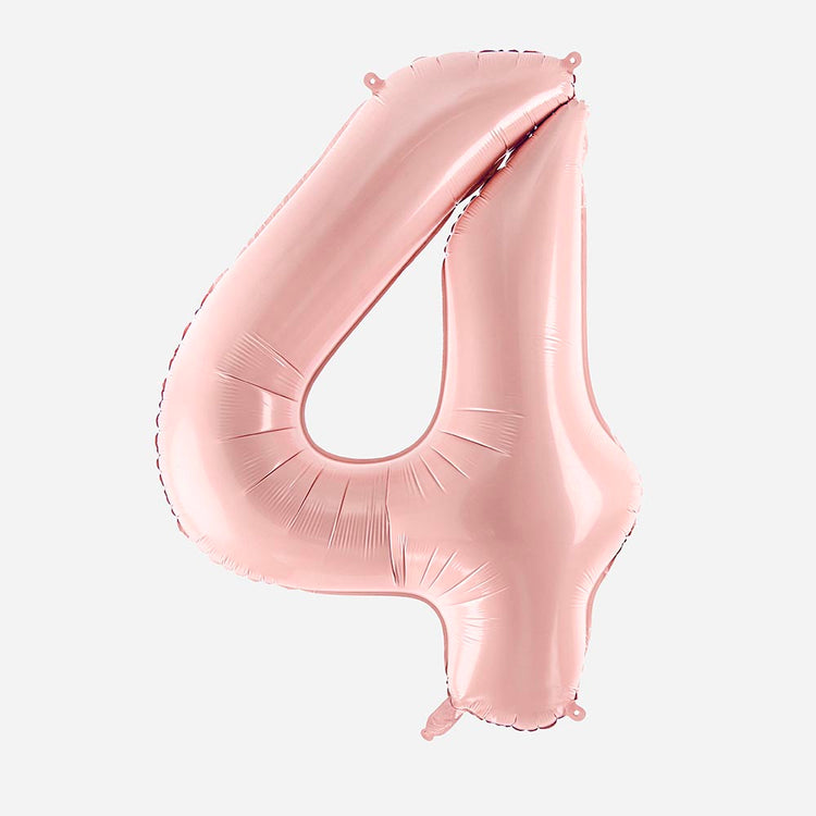 Ballon helium chiffre rose clair géant pour deco anniversaire adulte