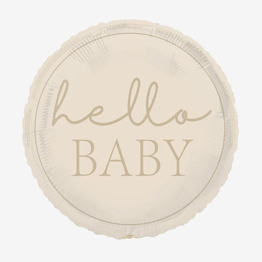 Ballon mylar Hello Baby nude : decoration baby shower mixte