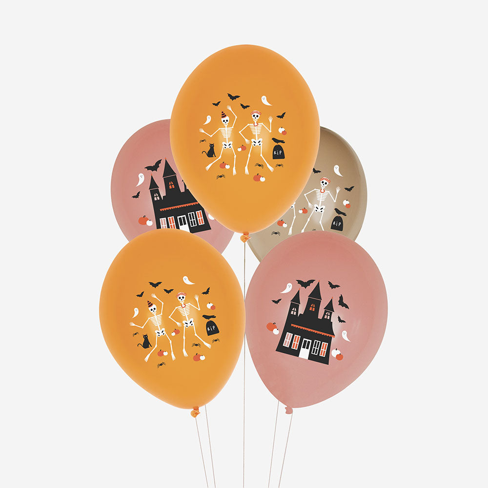 5 ballons de baudruche Halloween pour decoration halloween original