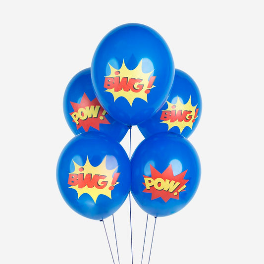 My Little Day biodegradable balloons for superhero birthday