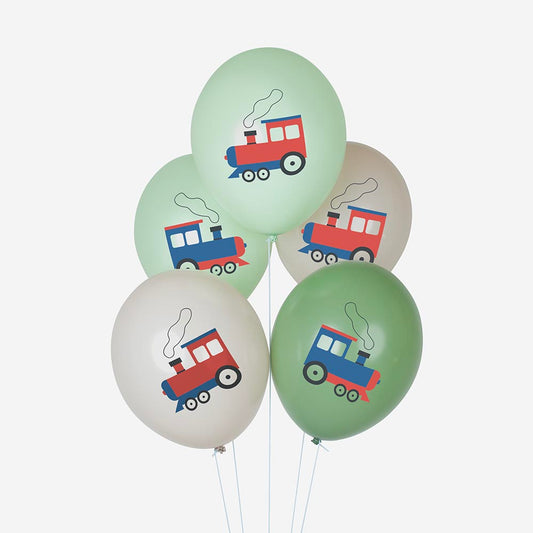 Ballons de baudruche train : décoration anniversaire enfant