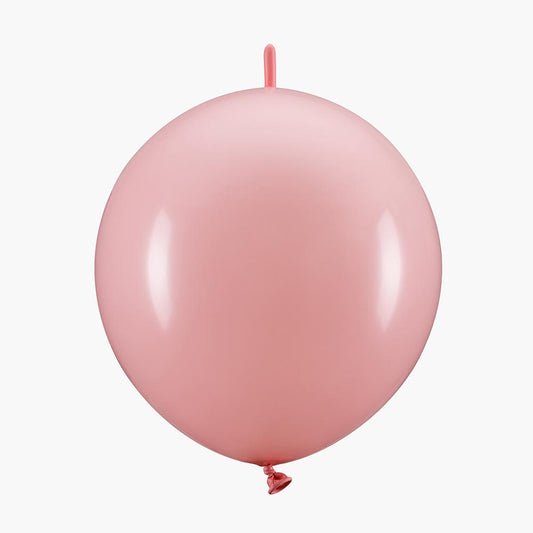 20 ballons rose clair à relier pour faire une décoration de fête